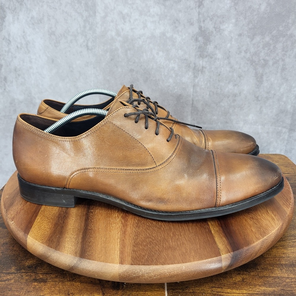 Gordon‎ Rush Oxford Shoes Mens 13 Brown Leather Derby Cap Toe Dress Shoes Work